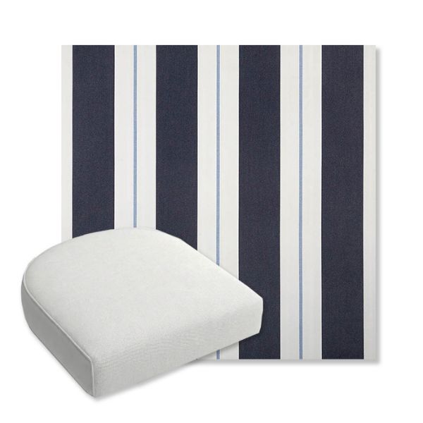 Picture of Relate Harbor | Bullnose Contoured Wicker Chair Cushion - Sunbrella© Fabric