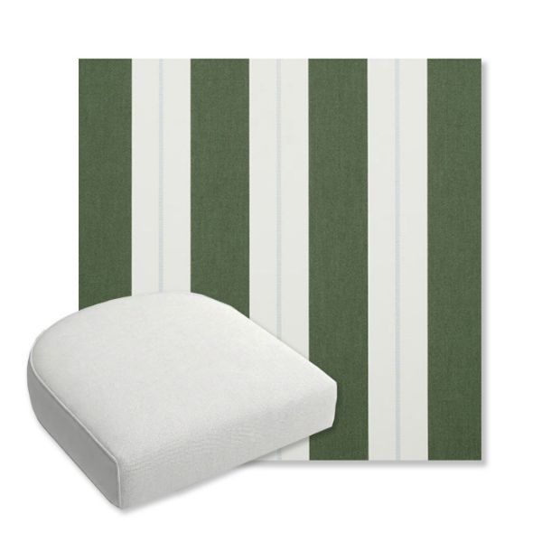 Picture of Relate Ivy | Bullnose Contoured Wicker Chair Cushion - Sunbrella© Fabric