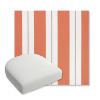 Picture of Relate Persimmon | Bullnose Contoured Wicker Chair Cushion - Sunbrella© Fabric