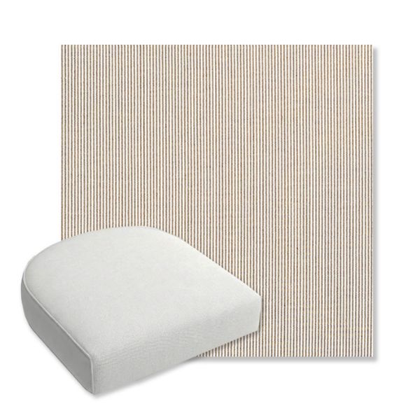 Picture of Replay Taupe | Bullnose Contoured Wicker Chair Cushion - Sunbrella© Fabric