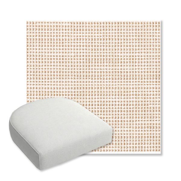 Picture of Rest Bisque | Bullnose Contoured Wicker Chair Cushion - Sunbrella© Fabric