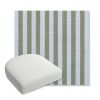 Picture of Sail Away Aloe | Bullnose Contoured Wicker Chair Cushion - Sunbrella© Fabric