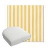 Picture of Sail Away Sunflower | Bullnose Contoured Wicker Chair Cushion - Sunbrella© Fabric