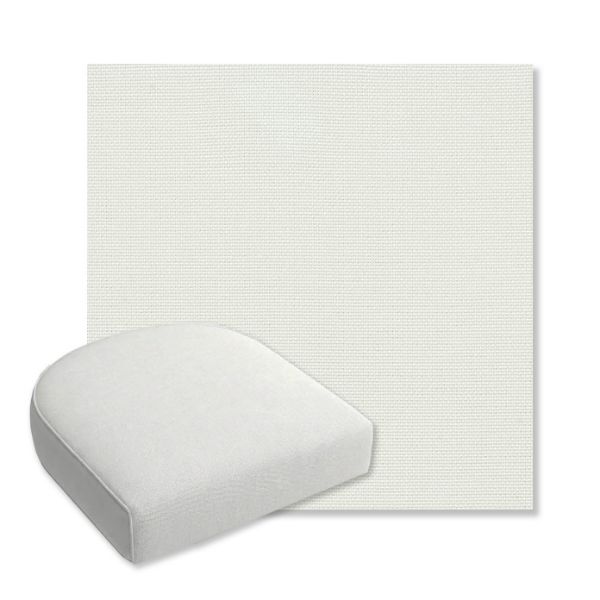 Picture of Sailcloth Salt | Bullnose Contoured Wicker Chair Cushion - Sunbrella© Fabric