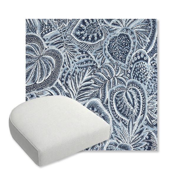 Picture of Sensibility Harbor | Bullnose Contoured Wicker Chair Cushion - Sunbrella© Fabric