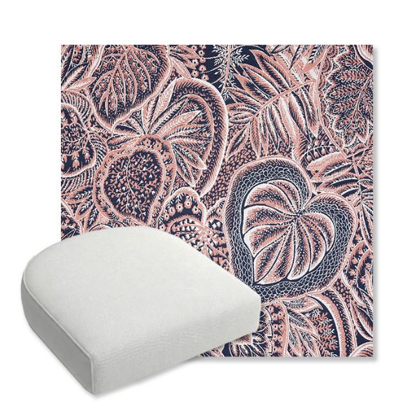 Picture of Sensibility Splendor | Bullnose Contoured Wicker Chair Cushion - Sunbrella© Fabric