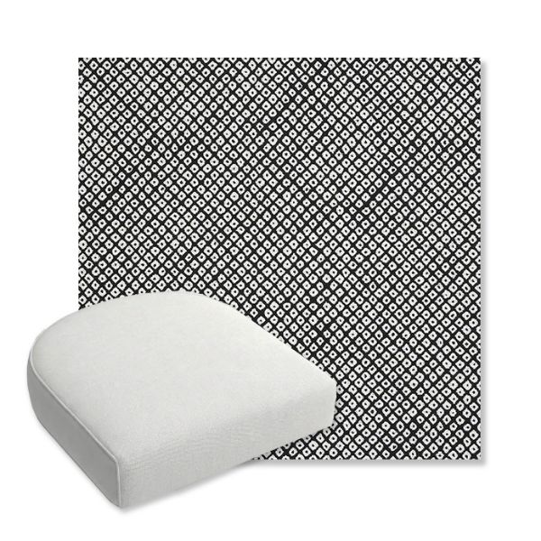 Picture of Shibori Classic | Bullnose Contoured Wicker Chair Cushion - Sunbrella© Fabric