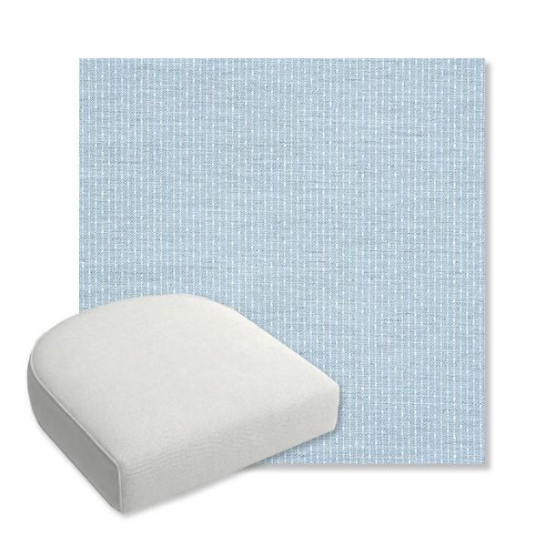 Picture of Solo Ocean | Bullnose Contoured Wicker Chair Cushion - Sunbrella© Fabric