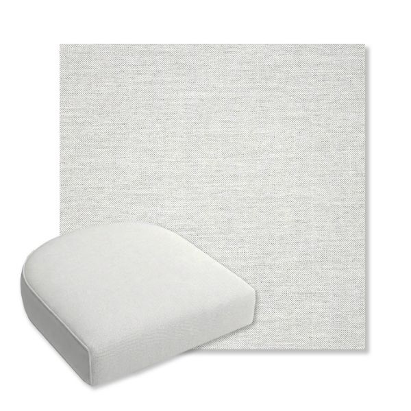 Picture of Switch Snow | Bullnose Contoured Wicker Chair Cushion - Sunbrella© Fabric