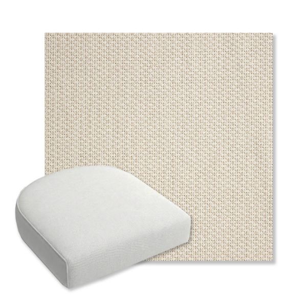 Picture of Tailored Snow | Bullnose Contoured Wicker Chair Cushion - Sunbrella© Fabric