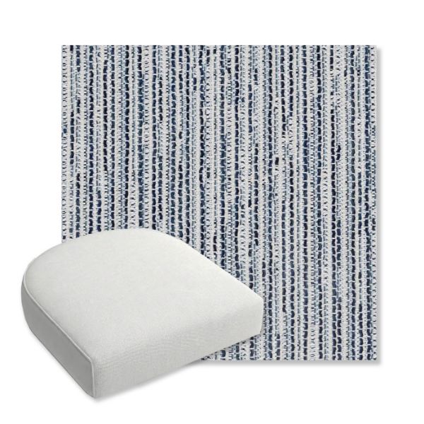 Picture of Tectonic Coastal | Bullnose Contoured Wicker Chair Cushion - Sunbrella© Fabric