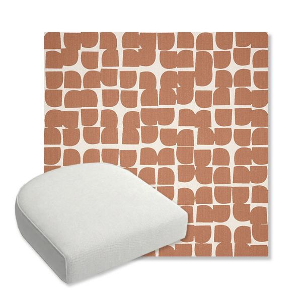 Picture of Toggle Canyon Rose | Bullnose Contoured Wicker Chair Cushion - Sunbrella© Fabric