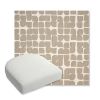 Picture of Toggle Driftwood | Bullnose Contoured Wicker Chair Cushion - Sunbrella© Fabric