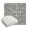 Picture of Toggle Greystone | Bullnose Contoured Wicker Chair Cushion - Sunbrella© Fabric