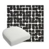 Picture of Toggle Inkblot | Bullnose Contoured Wicker Chair Cushion - Sunbrella© Fabric