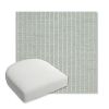 Picture of Trail Sky | Bullnose Contoured Wicker Chair Cushion - Sunbrella© Fabric