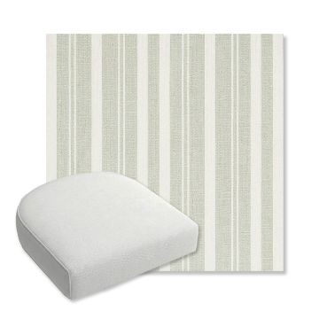 Picture of Tranquil Sage | Bullnose Contoured Wicker Chair Cushion - Sunbrella© Fabric