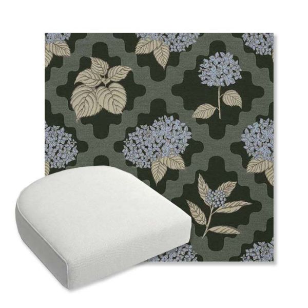 Picture of Trellis Topiary | Bullnose Contoured Wicker Chair Cushion - Sunbrella© Fabric