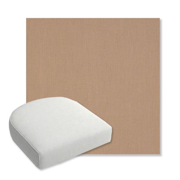 Picture of Tucker Sweet Tea | Bullnose Contoured Wicker Chair Cushion - Sunbrella© Fabric