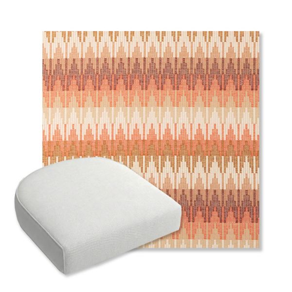 Picture of Valley Desert | Bullnose Contoured Wicker Chair Cushion - Sunbrella© Fabric