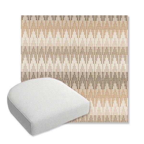 Picture of Valley Dune | Bullnose Contoured Wicker Chair Cushion - Sunbrella© Fabric