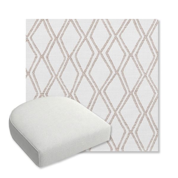 Picture of Voyage Dune | Bullnose Contoured Wicker Chair Cushion - Sunbrella© Fabric