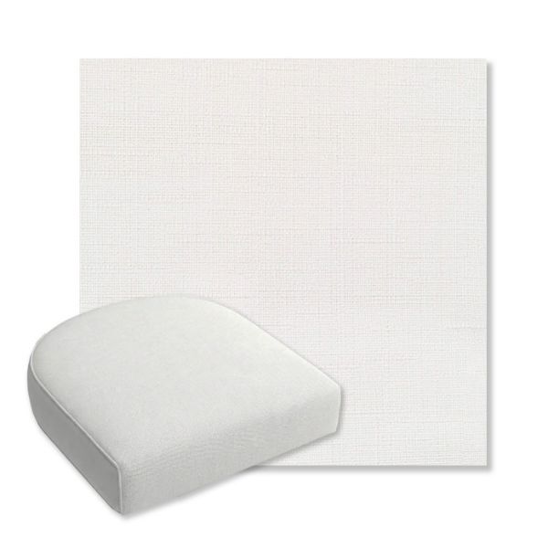 Picture of Willa Snow | Bullnose Contoured Wicker Chair Cushion - Sunbrella© Fabric