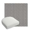 Picture of Yardly Hydrangea | Bullnose Contoured Wicker Chair Cushion - Sunbrella© Fabric