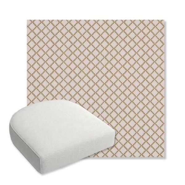 Picture of Yardly Sprig | Bullnose Contoured Wicker Chair Cushion - Sunbrella© Fabric