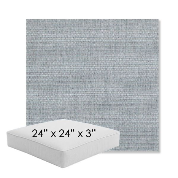Picture of Ambrose Chambray | 24" x 24" x 3" Square Outdoor Cushion - Sunbrella© Fabric