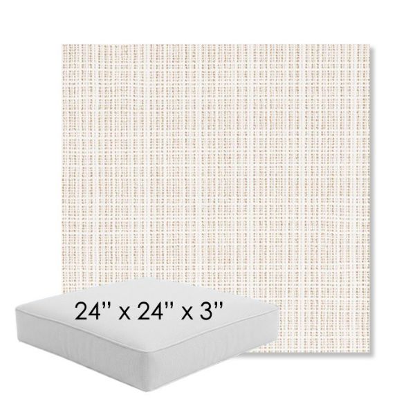 Picture of Benson Sand | 24" x 24" x 3" Square Outdoor Cushion - Sunbrella© Fabric