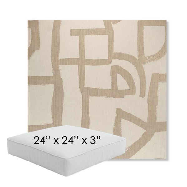 Picture of Brushstroke Stucco | 24" x 24" x 3" Square Outdoor Cushion - Sunbrella© Fabric