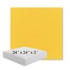 Picture of Canvas Sunflower Yellow | 24" x 24" x 3" Square Outdoor Cushion - Sunbrella© Fabric