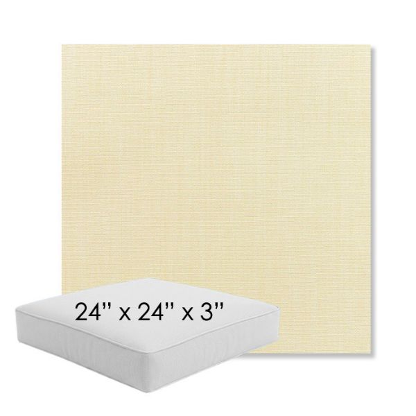 Picture of Canvas Vellum | 24" x 24" x 3" Square Outdoor Cushion - Sunbrella© Fabric