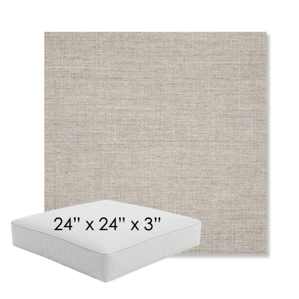 Picture of Cast Silver | 24" x 24" x 3" Square Outdoor Cushion - Sunbrella© Fabric