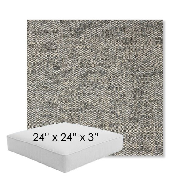 Picture of Chartres Graphite | 24" x 24" x 3" Square Outdoor Cushion - Sunbrella© Fabric