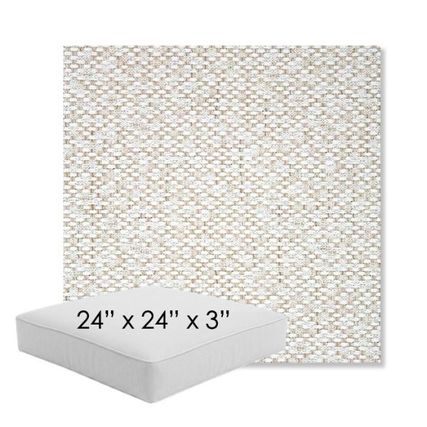 Picture of Dumont Stucco | 24" x 24" x 3" Square Outdoor Cushion - Sunbrella© Fabric