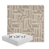 Picture of Escher Greige | 24" x 24" x 3" Square Outdoor Cushion - Sunbrella© Fabric