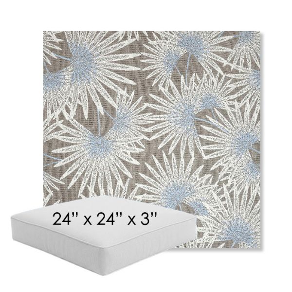 Picture of Etta Vapor | 24" x 24" x 3" Square Outdoor Cushion - Sunbrella© Fabric