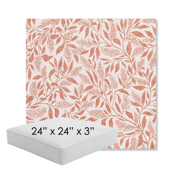 Picture of Exquisite Guava | 24" x 24" x 3" Square Outdoor Cushion - Sunbrella© Fabric