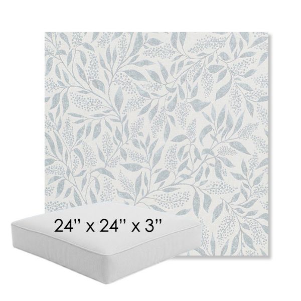 Picture of Exquisite Mist | 24" x 24" x 3" Square Outdoor Cushion - Sunbrella© Fabric
