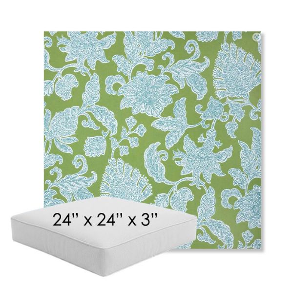 Picture of Floral Song Spring | 24" x 24" x 3" Square Outdoor Cushion - Sunbrella© Fabric