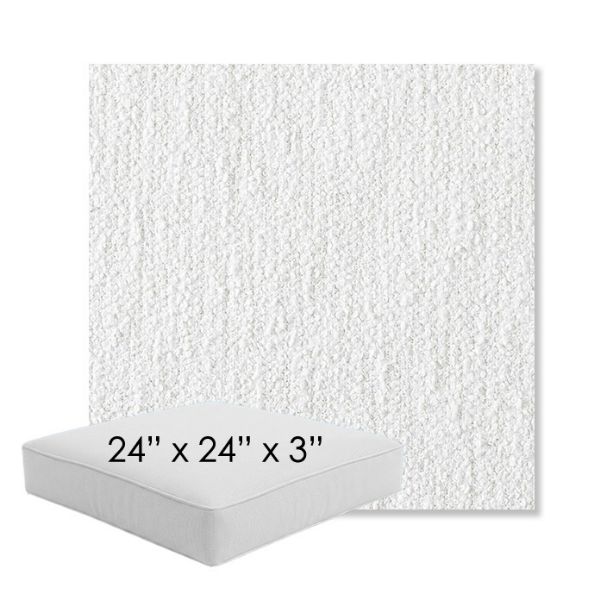Picture of Improve White | 24" x 24" x 3" Square Outdoor Cushion - Sunbrella© Fabric