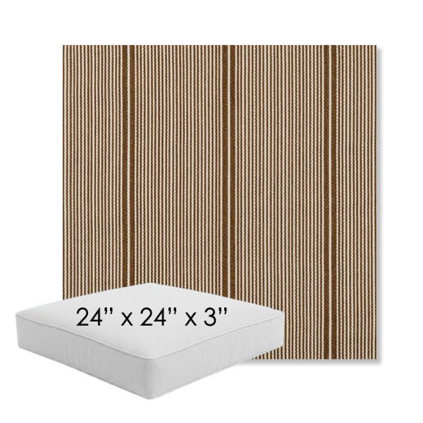 Picture of Influence Teak | 24" x 24" x 3" Square Outdoor Cushion - Sunbrella© Fabric