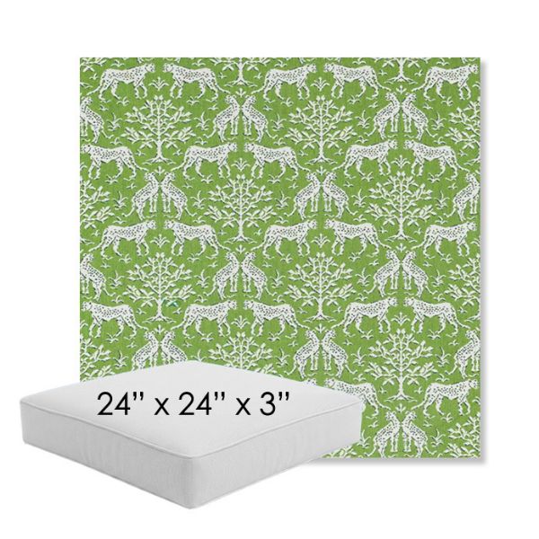 Picture of Jaipur Frame Chive | 24" x 24" x 3" Square Outdoor Cushion - Sunbrella© Fabric