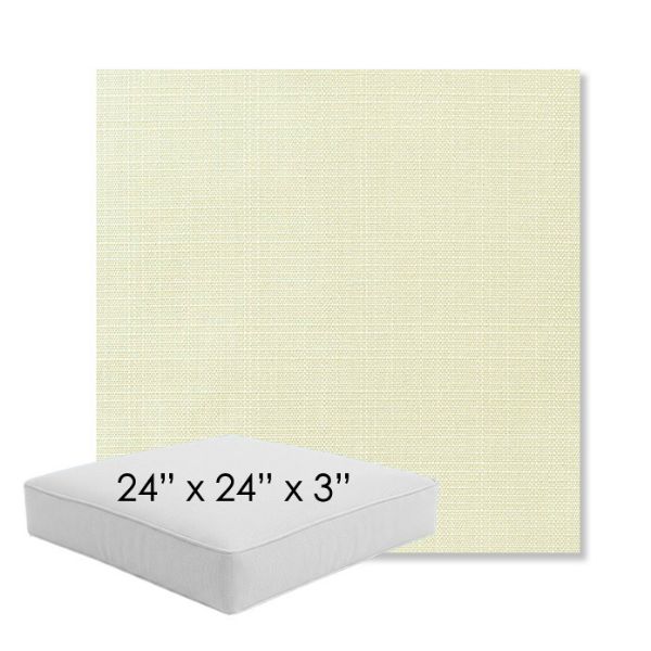 Picture of Linen Natural | 24" x 24" x 3" Square Outdoor Cushion - Sunbrella© Fabric
