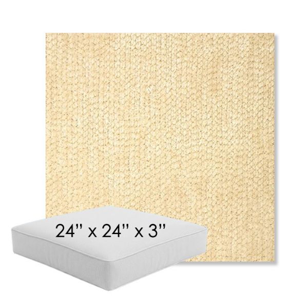 Picture of Margo Parchment | 24" x 24" x 3" Square Outdoor Cushion - Sunbrella© Fabric