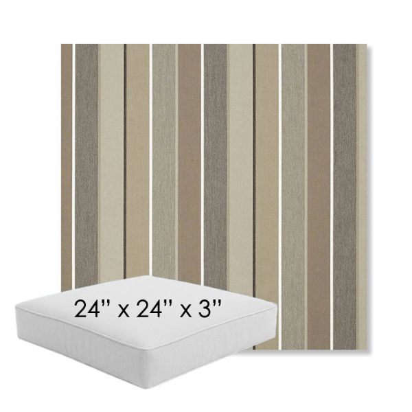 Picture of Milano Char | 24" x 24" x 3" Square Outdoor Cushion - Sunbrella© Fabric