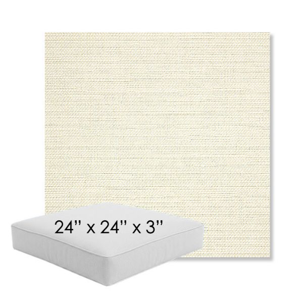 Picture of Piazza Parchment | 24" x 24" x 3" Square Outdoor Cushion - Sunbrella© Fabric