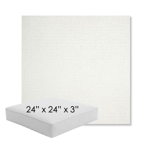 Picture of Pique Salt | 24" x 24" x 3" Square Outdoor Cushion - Sunbrella© Fabric